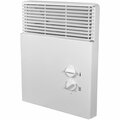American Imaginations Rectangle White Wall Heater with Thermostat and Timer Stainless Steel AI-37329